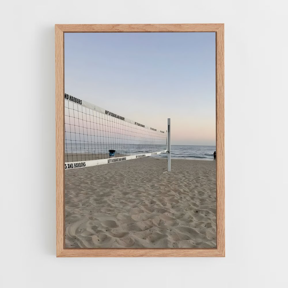 Poster Sable et Filet – affiche Beach-volley (vue 4)